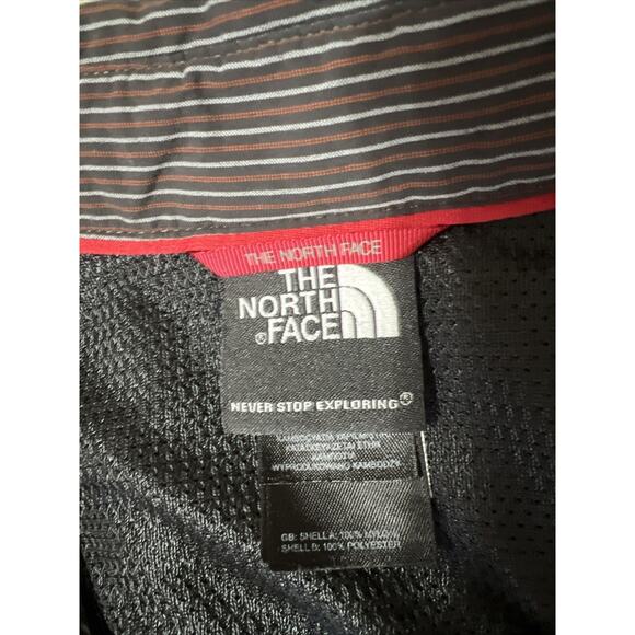 The North Face Button Down Long Sleeve Fishing Shirt M Vented Red/brown Stripe - Picture 2 of 5